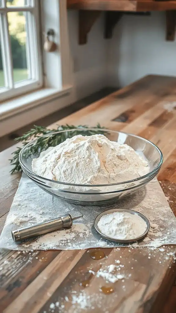 mix flour with yeast