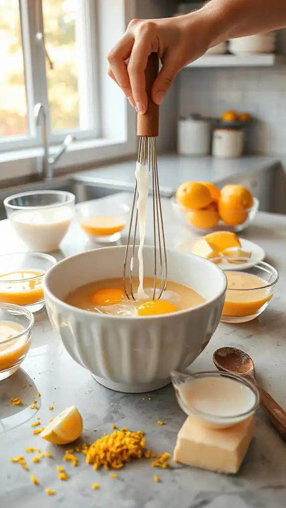 mix wet ingredients thoroughly