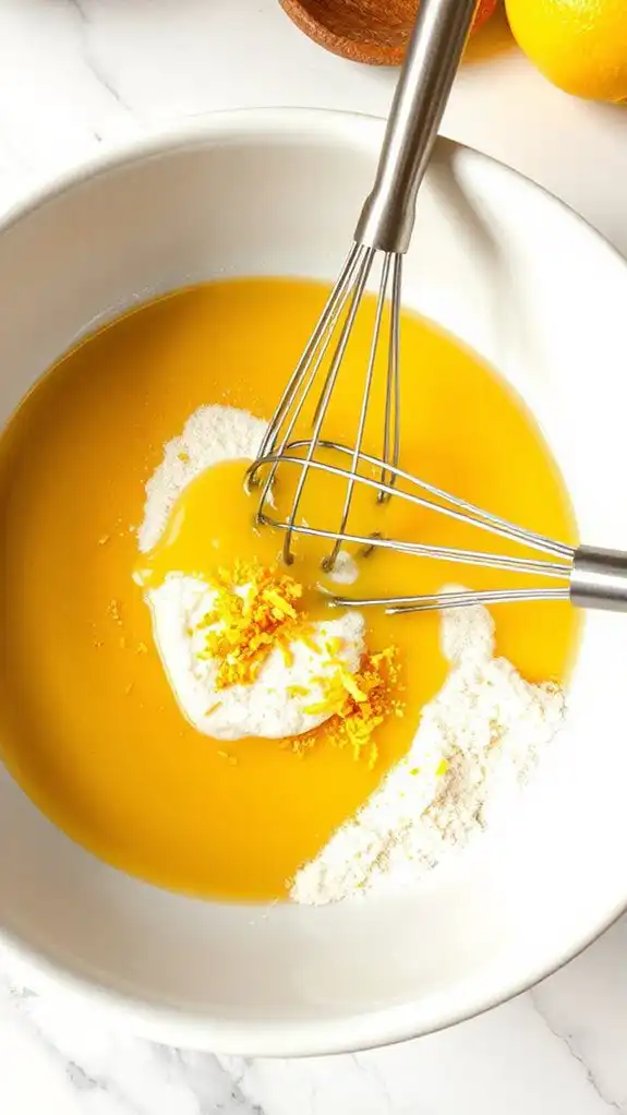 mix wet ingredients uniformly