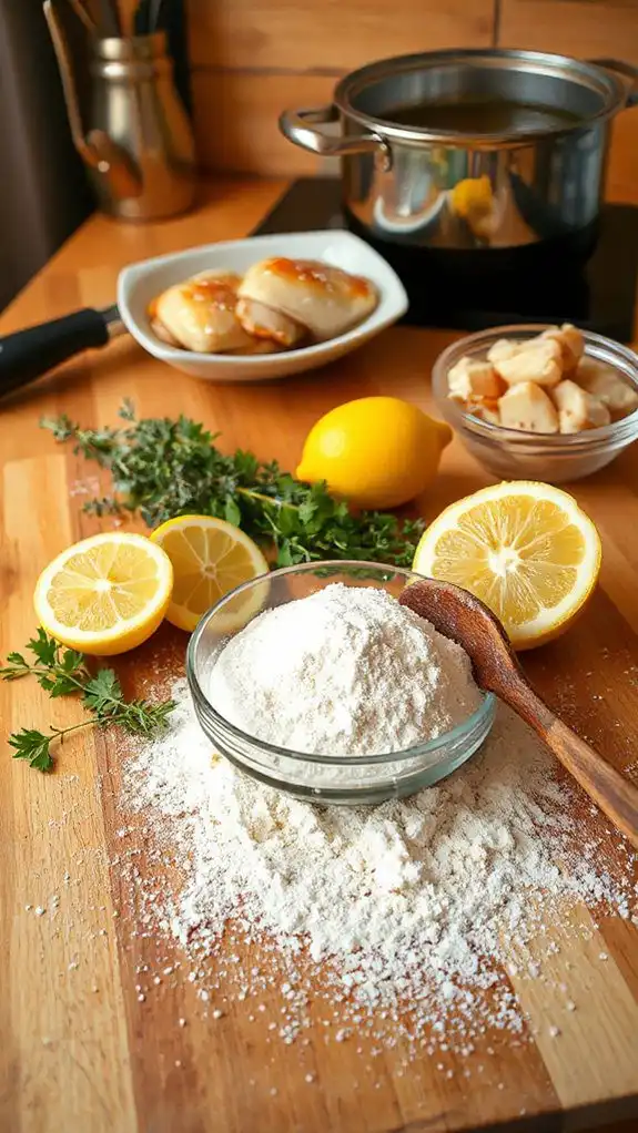 mix with flour mixture