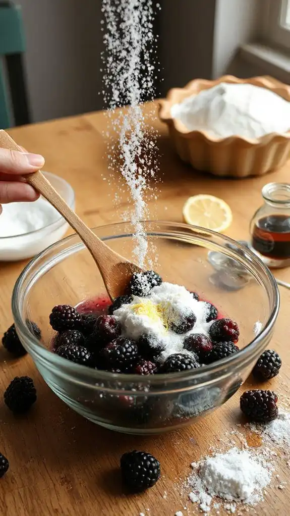 mix zesty blackberry filling ingredients