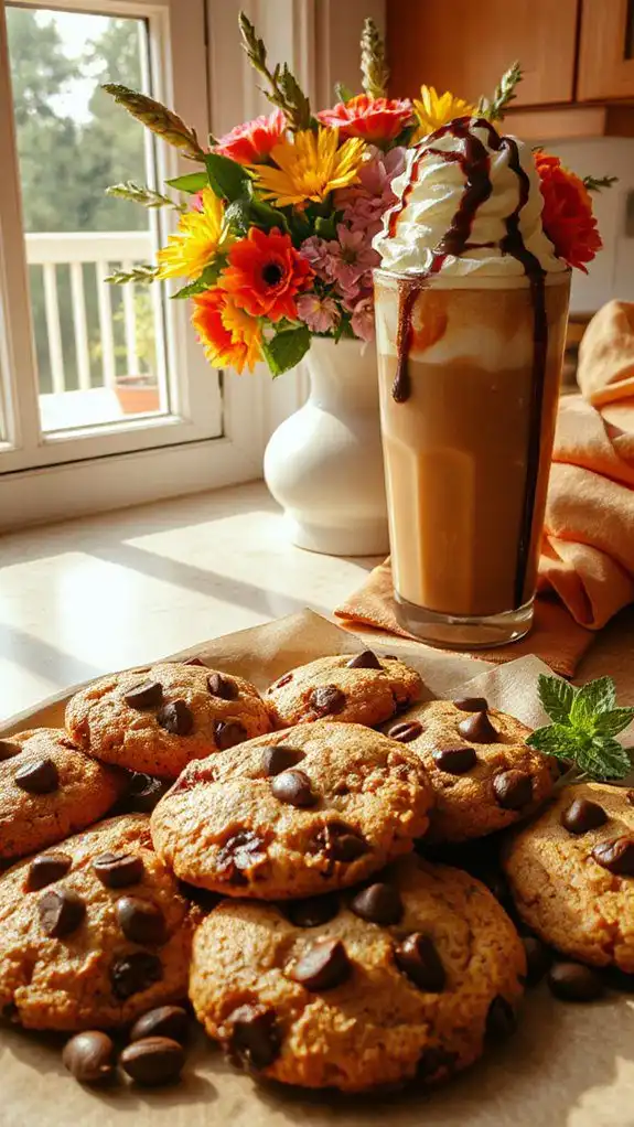 mocha cookies with chocolate