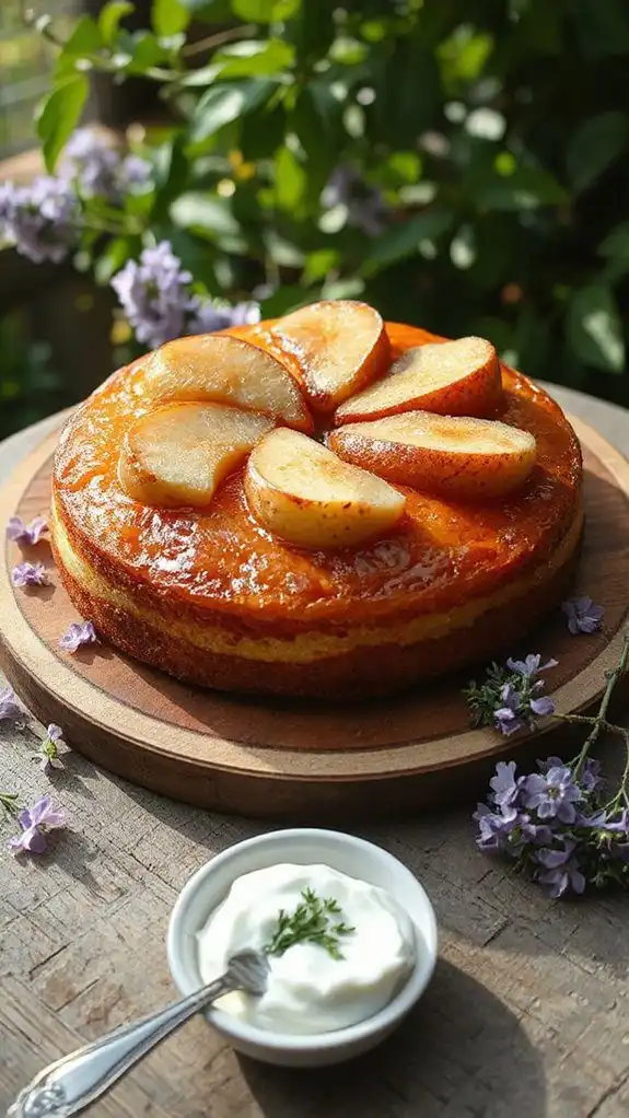 moist caramelized pear dessert