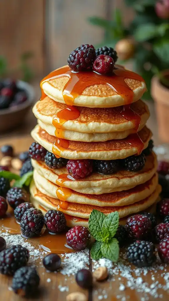 mulberry flavored fluffy pancakes mulberry flavored fluffy pancakes