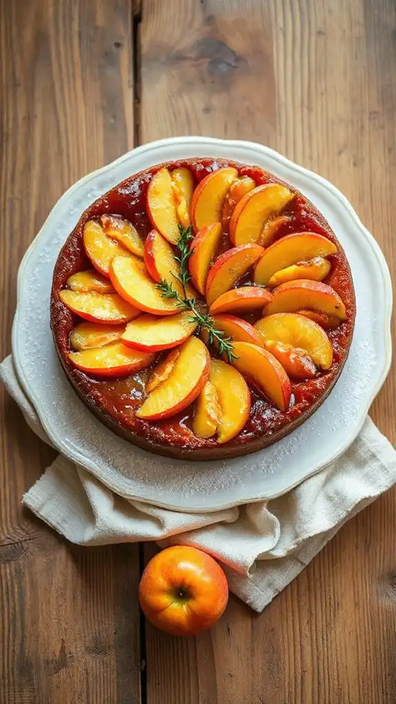 nectarine thyme cake delight