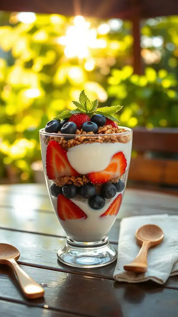 no bake berry yogurt parfait