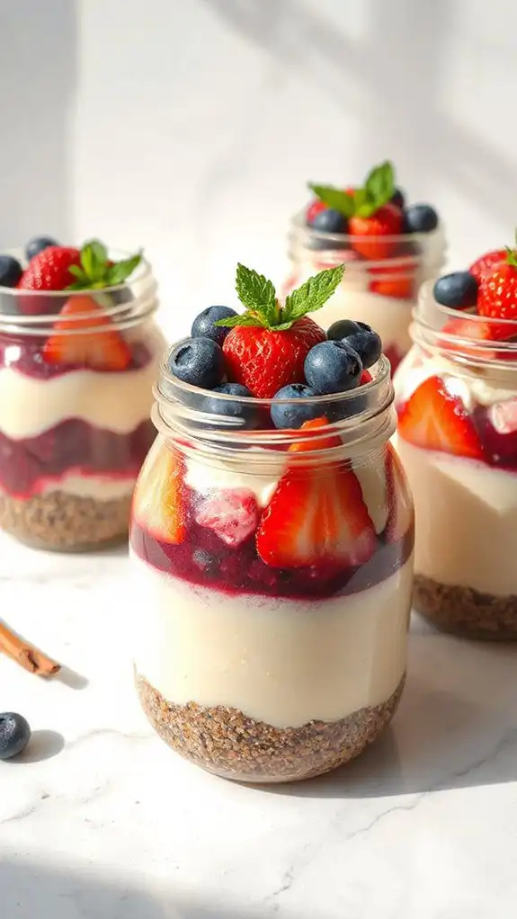 no bake chia jam cheesecake