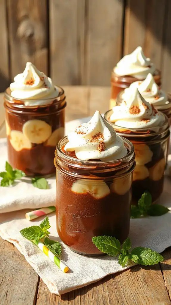 no bake chocolate banana dessert