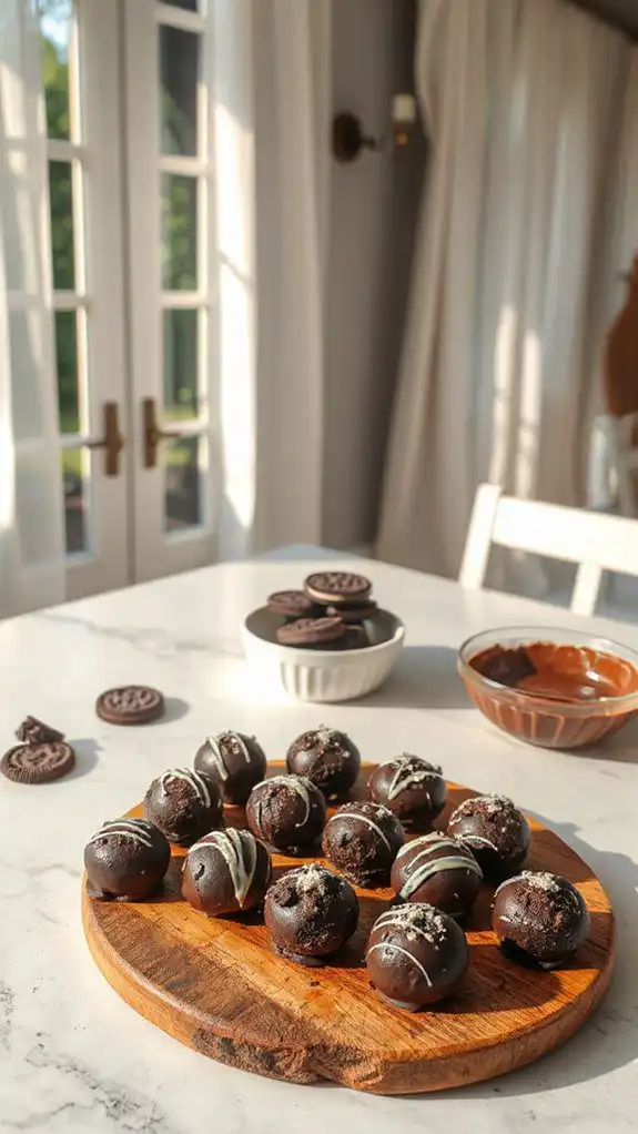 no bake chocolate cream truffles