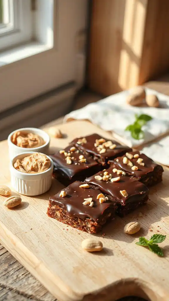 no bake chocolate peanut bars