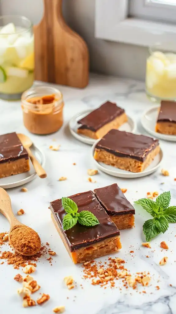 no bake chocolate peanut butter bars