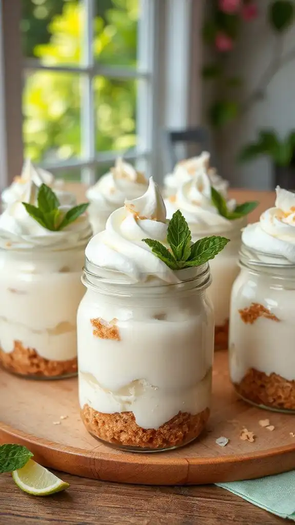 no bake coconut cream jars