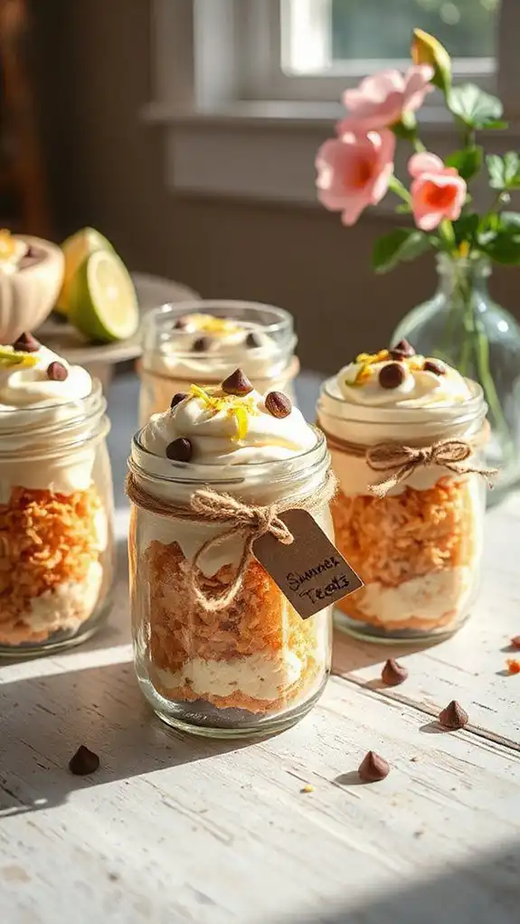 no bake coconut dessert jars
