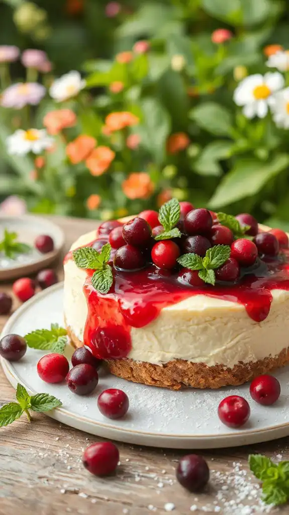 no bake cranberry cheesecake delight