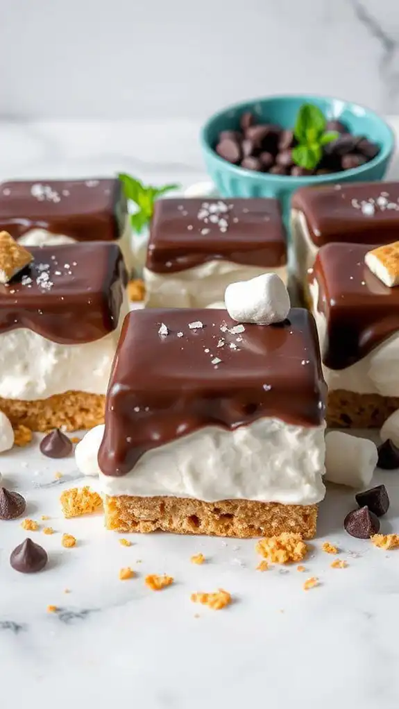 no bake frozen s mores treats