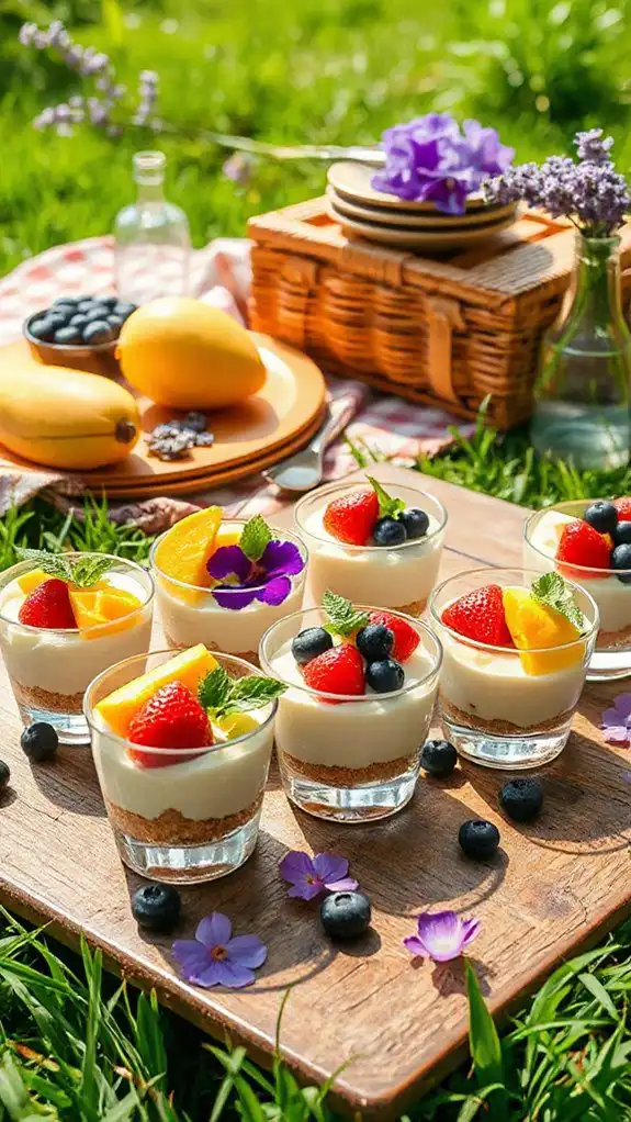 no bake fruity cheesecake cups