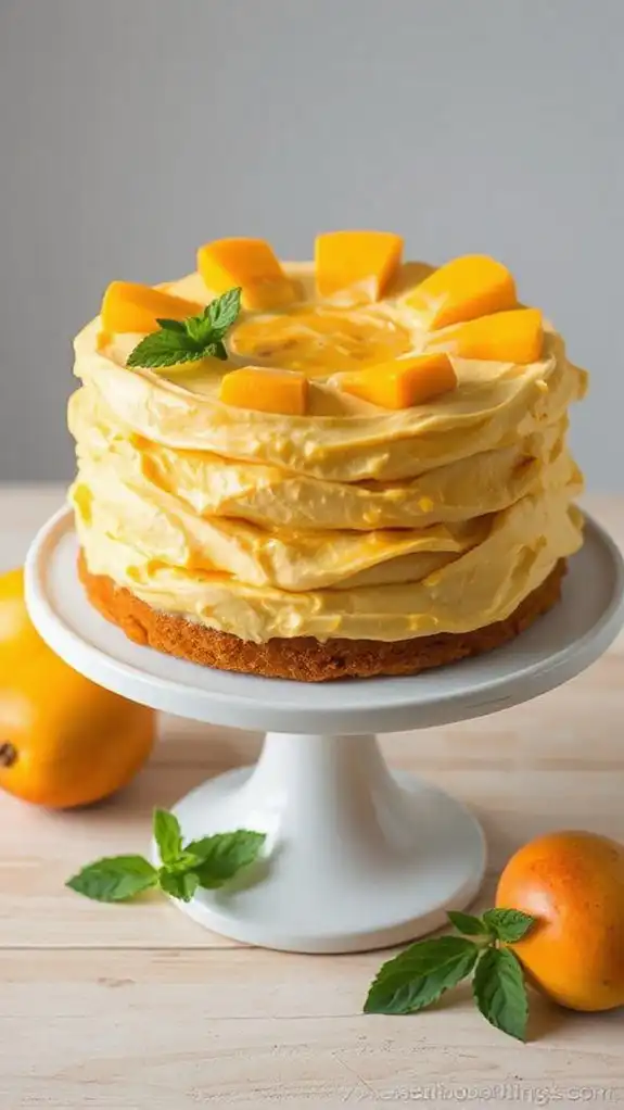 no bake mango ice cream cake