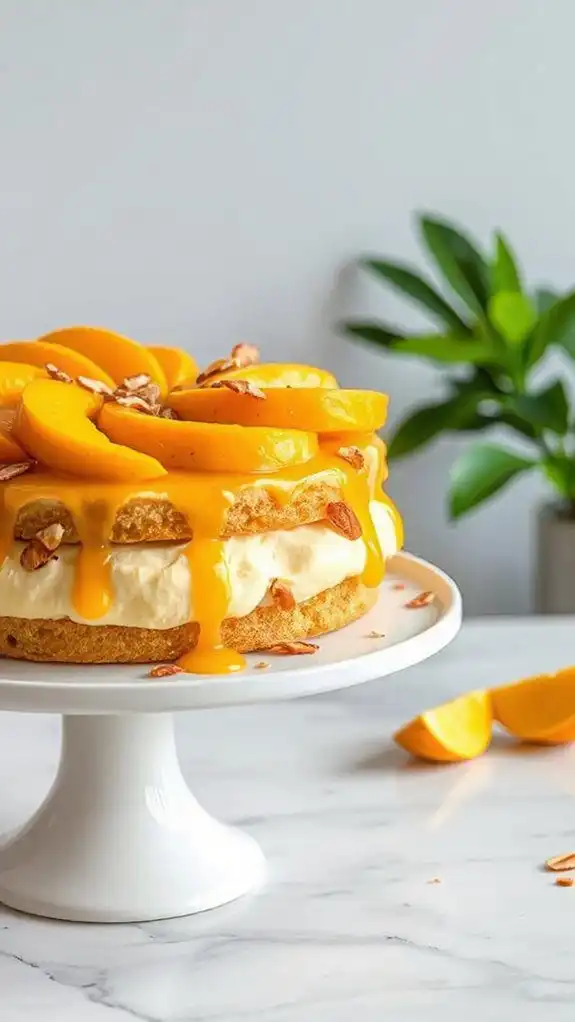 no bake mango ice cream cake