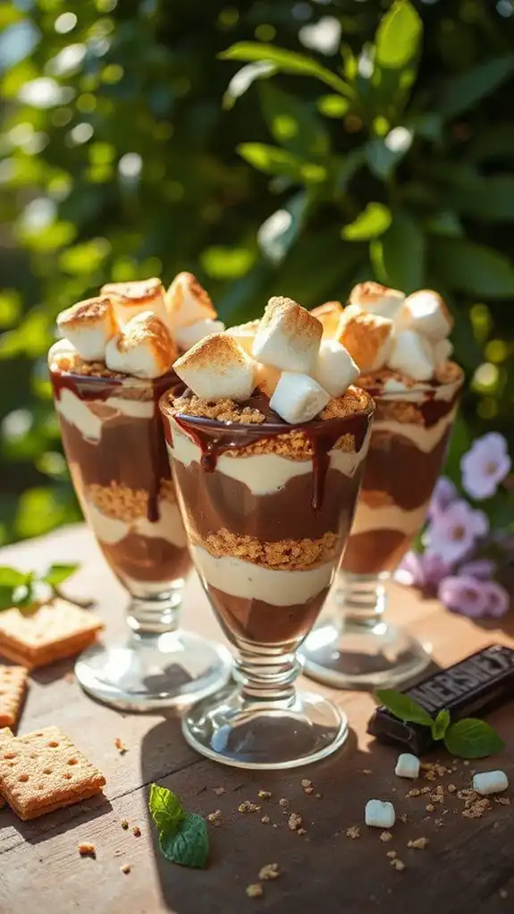 no bake s mores dessert parfaits no bake s mores dessert parfaits