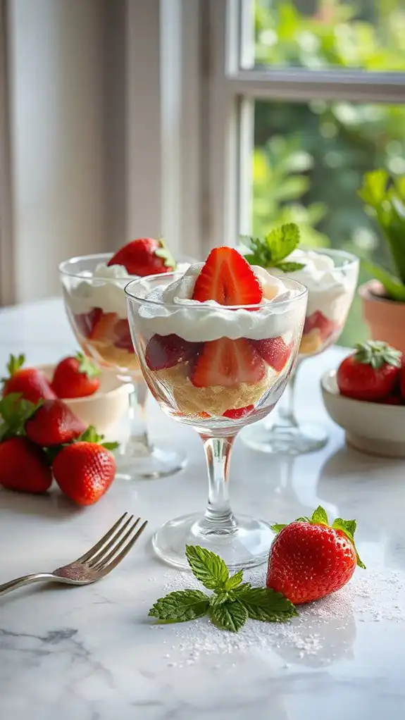 no bake strawberry dessert cups