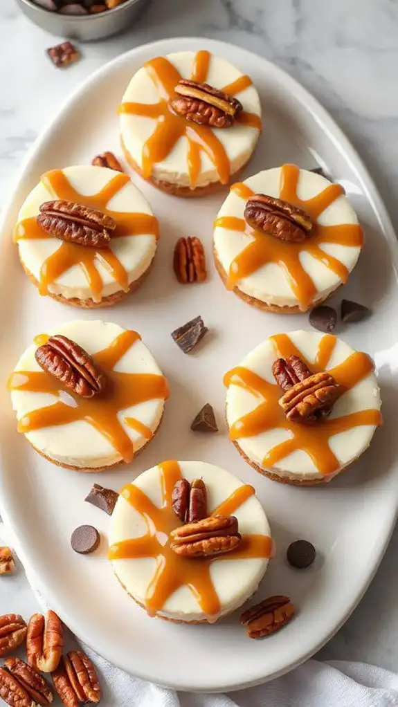 no bake turtle mini cheesecake