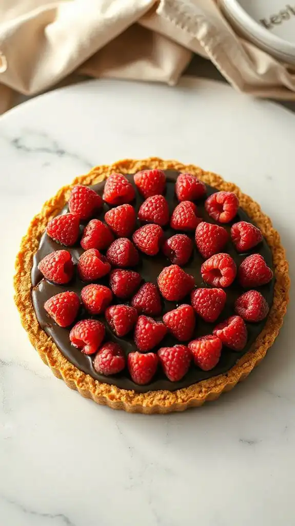 no bake vegan raspberry chocolate