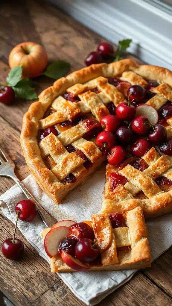 nostalgic apple cherry tart