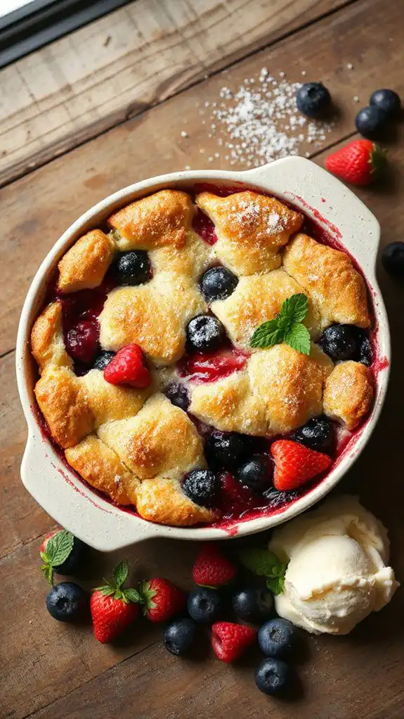 nostalgic berry peach crisp