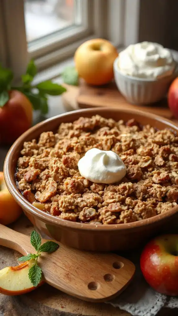 nostalgic cinnamon apple crisp
