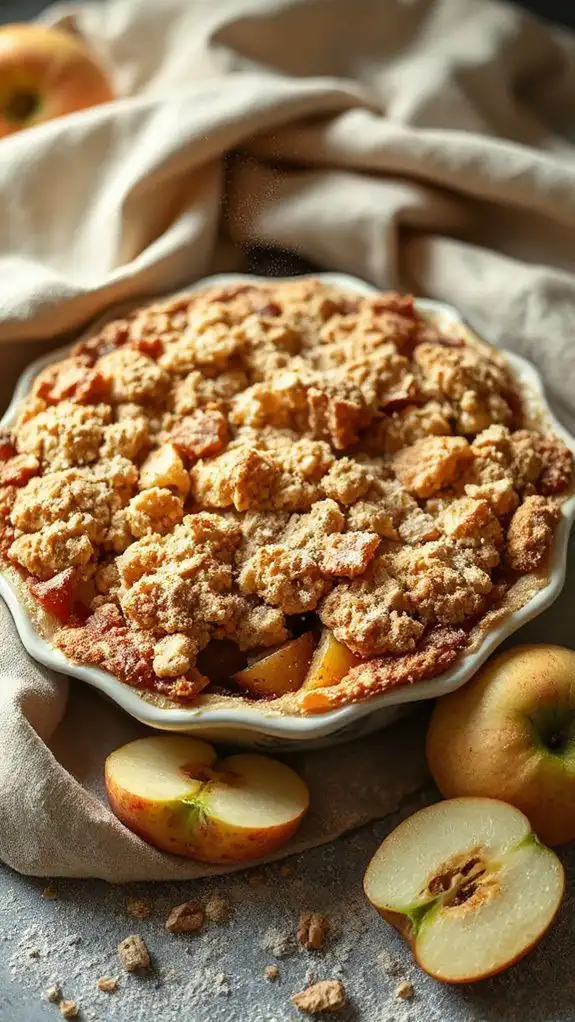 nostalgic sophisticated apple crumble