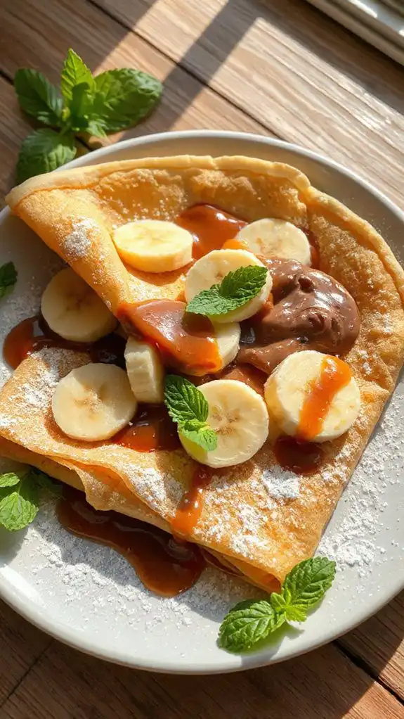 nutella banana crepes delight