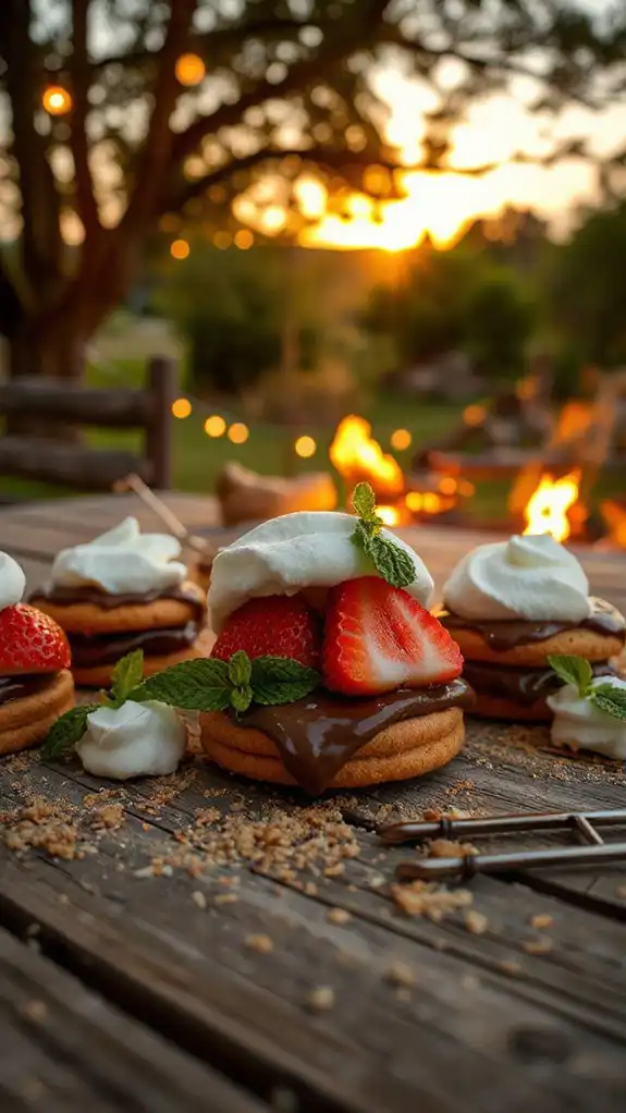 nutella strawberry s mores sandwiches