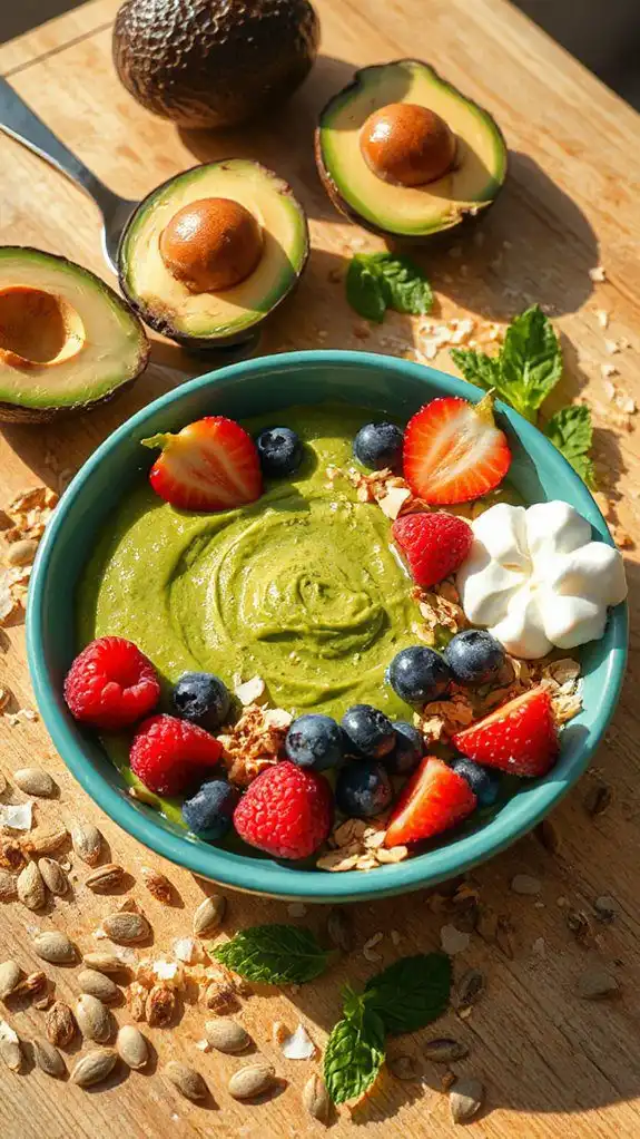 nutritious avocado berry bowl