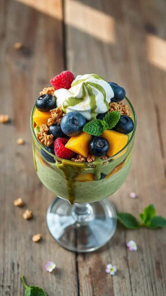 nutritious avocado matcha dessert
