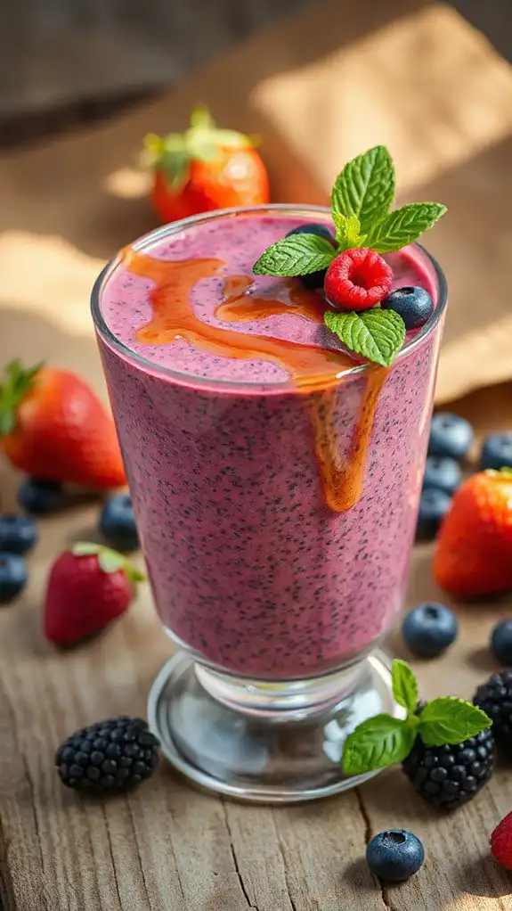 nutritious berry chia pudding
