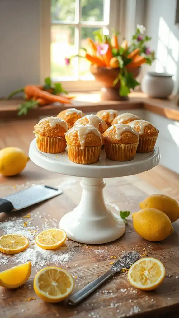 nutritious carrot lemon muffins