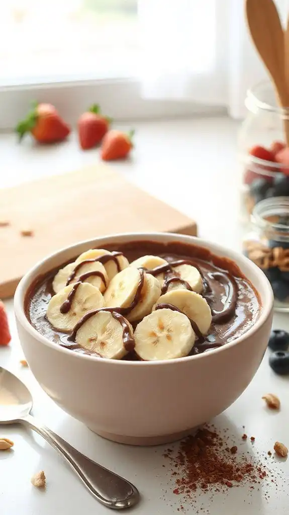 nutritious chocolate banana dessert