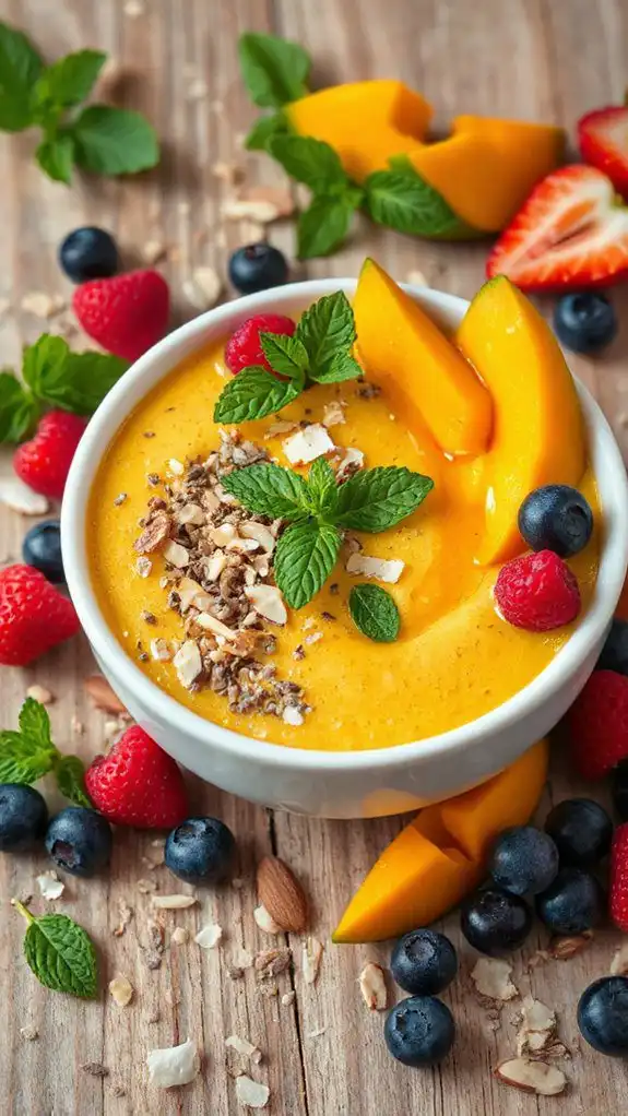 nutritious creamy smoothie bowl