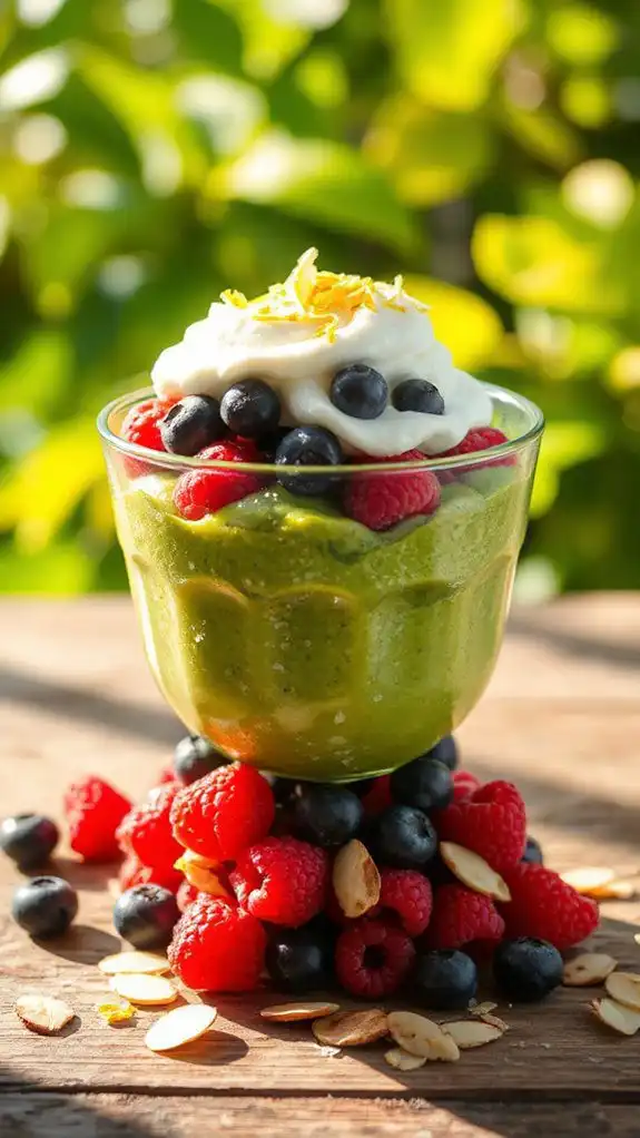 nutritious edamame berry parfait