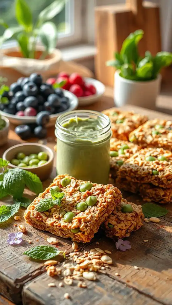 nutritious edamame granola bars