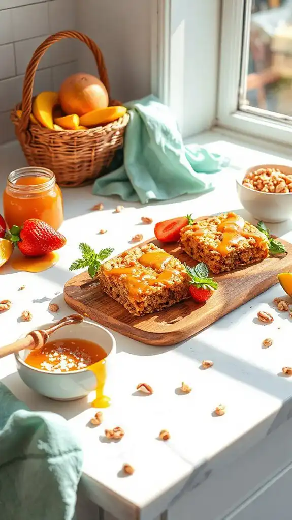 nutritious honey oat bars