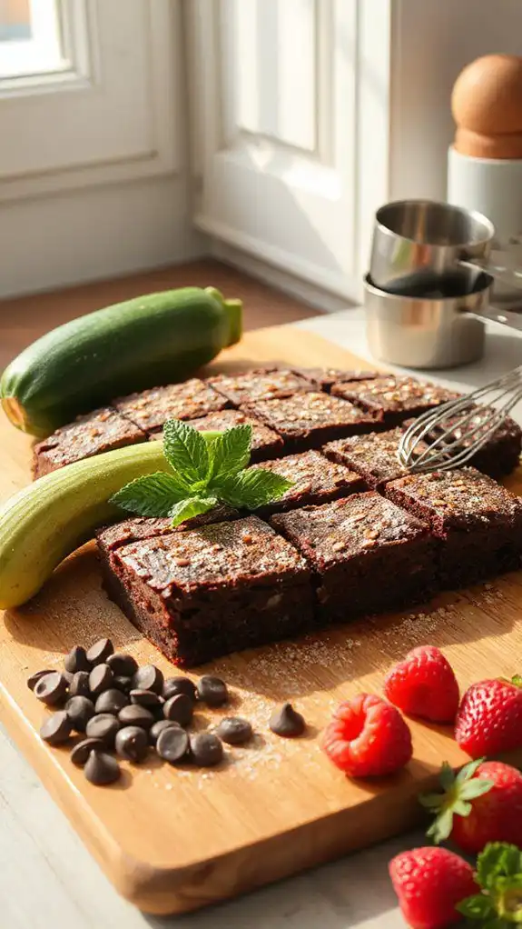 nutritious indulgent zucchini brownies