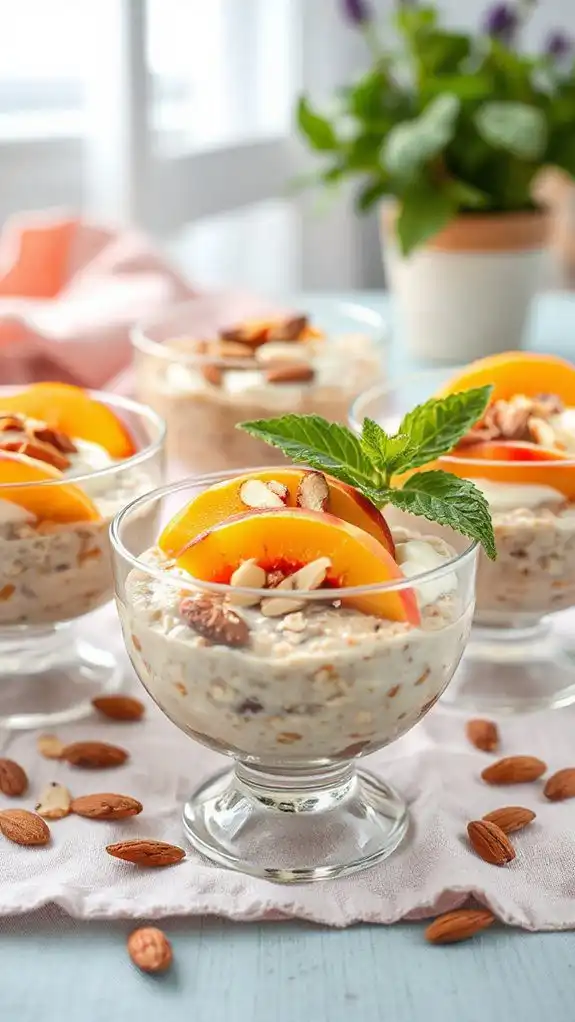 nutritious peach almond oats