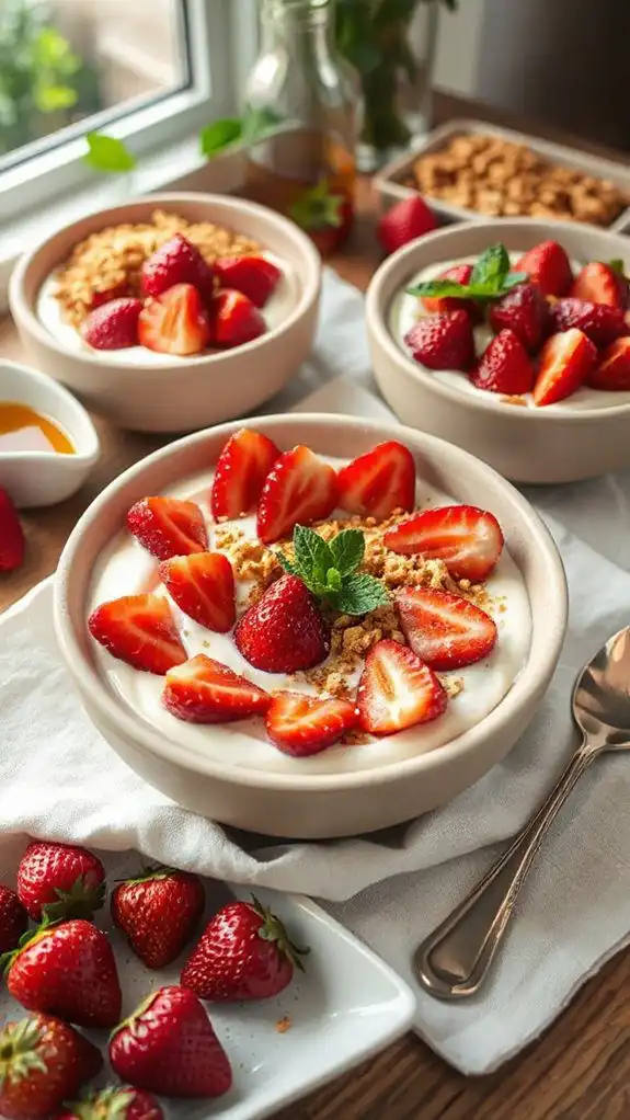 nutritious strawberry shortcake bowl
