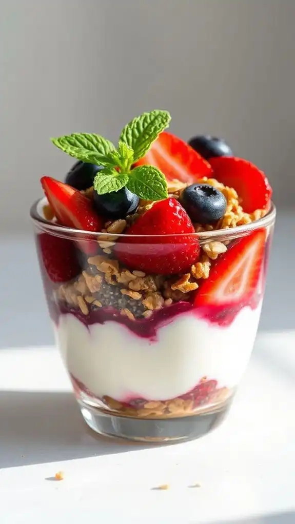 nutritious summer dessert parfait
