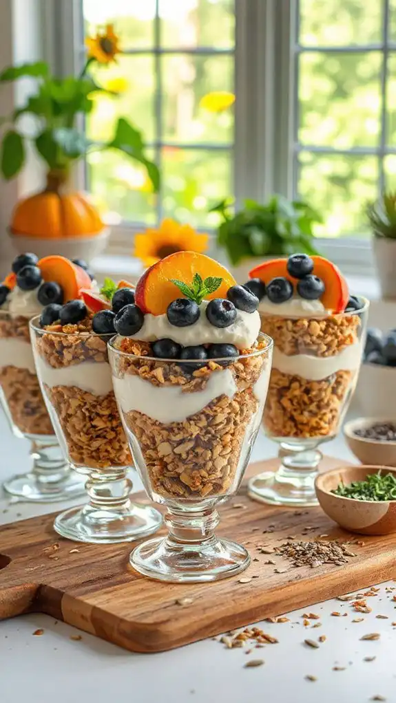 nutritious summer granola parfaits