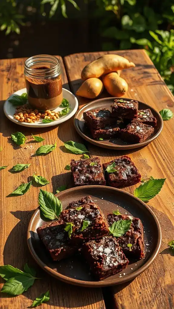 nutritious sweet potato leaf brownies
