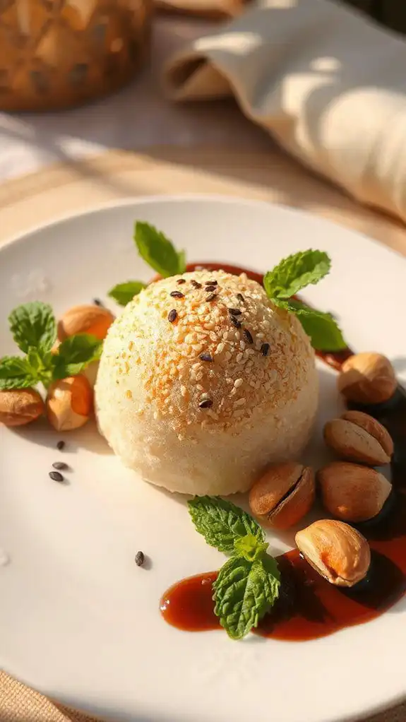 nutty chewy sesame dessert