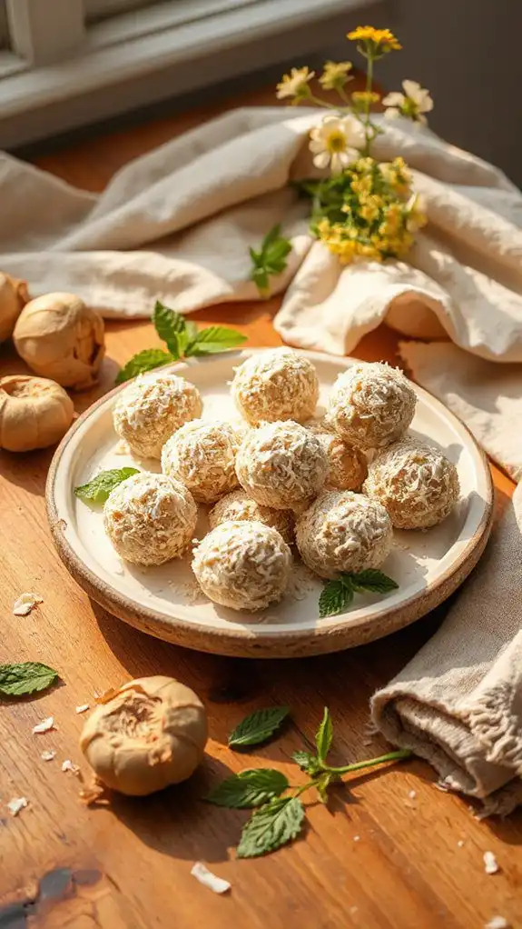 nutty coconut dessert truffles
