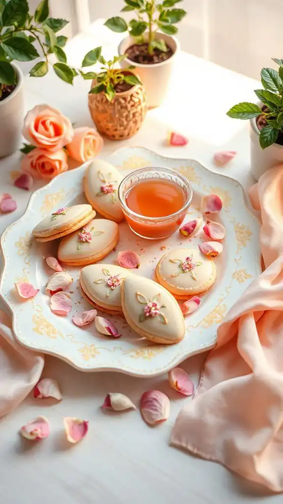 nutty floral summer cookies